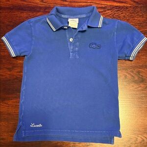 Lacoste Kids Polo Shirt in Blue with White Accents